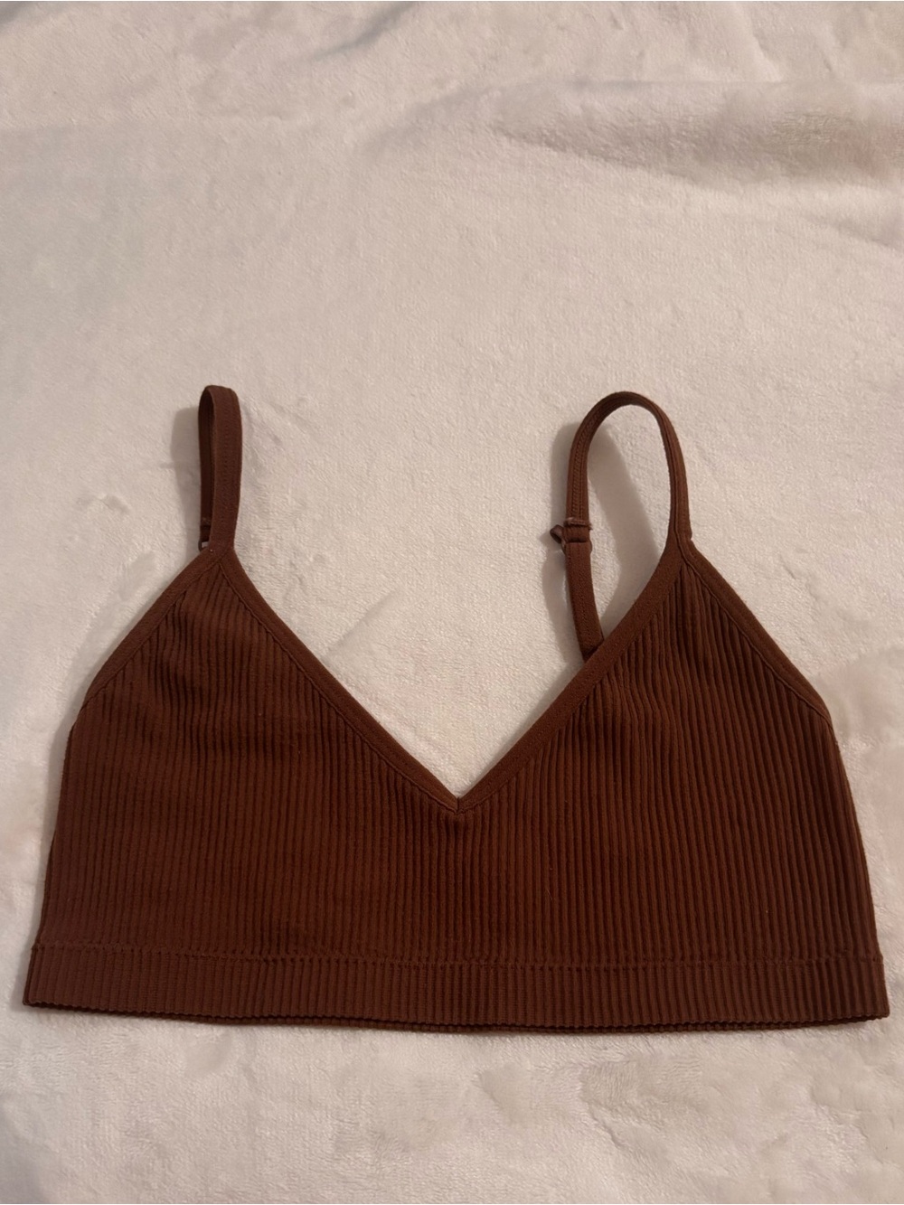 Garage Ribbed Brown bralette